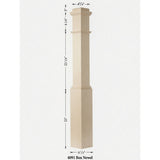4091 Box Newel Post - Hard Maple