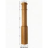 4091 Box Newel Post - Red Oak