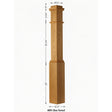 4091 Red Oak Box Newel Post