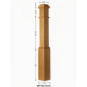 4091 Red Oak Box Newel Post
