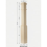 4091 Box Newel Post - Soft Maple