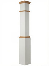 4092 Primed with Special Species Trim Box Newel Post