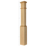 4092 Plain Large HALF Box Newel
