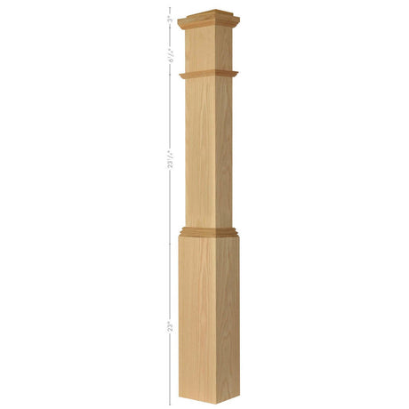 4092 Plain Large HALF Box Newel