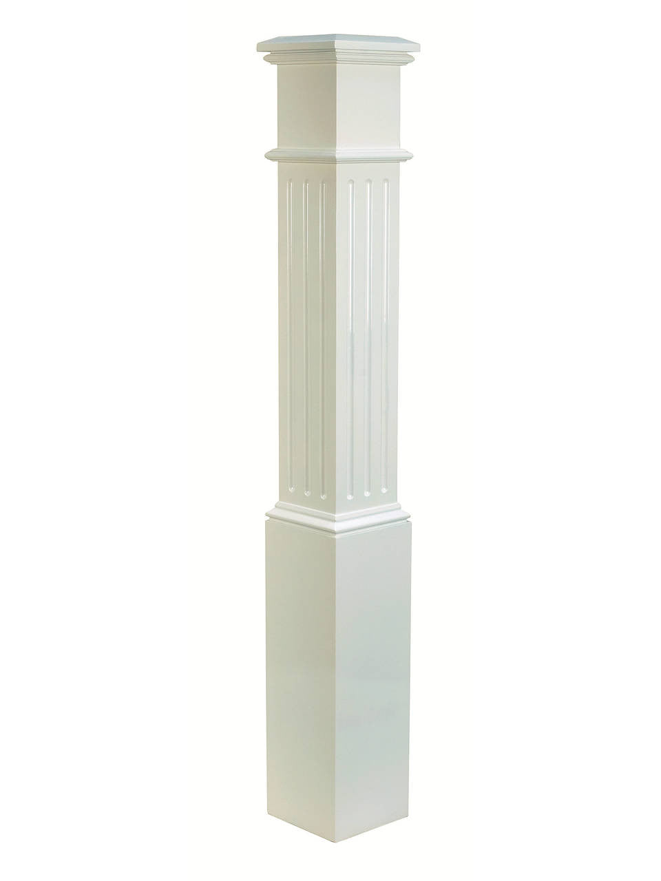 CH-4092F Fluted Primed Box Newel Post