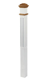 4094-NSF No Stained 4" Fluted Primed Box Newel