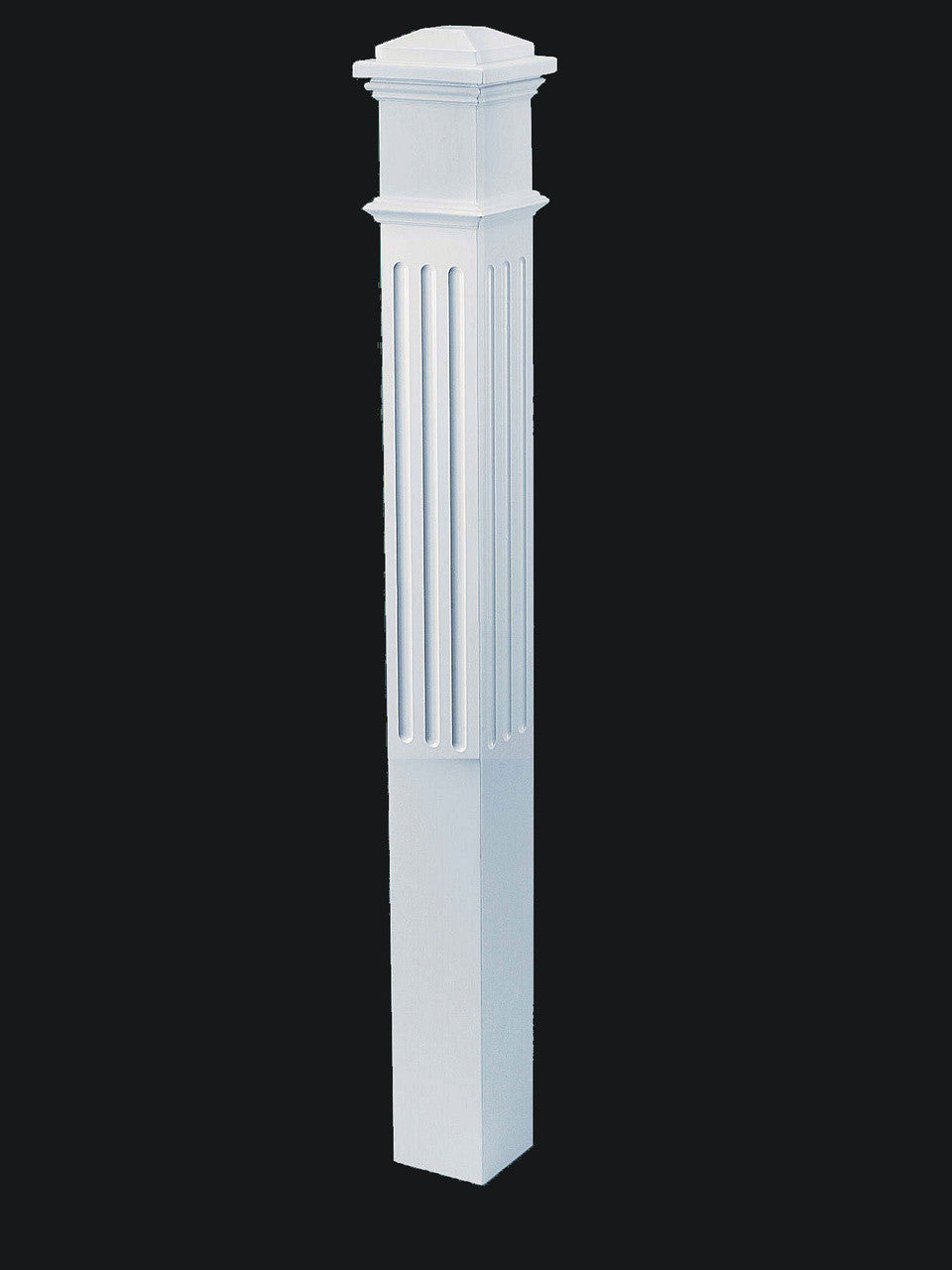 4095F 5" Fluted Primed Box Newel