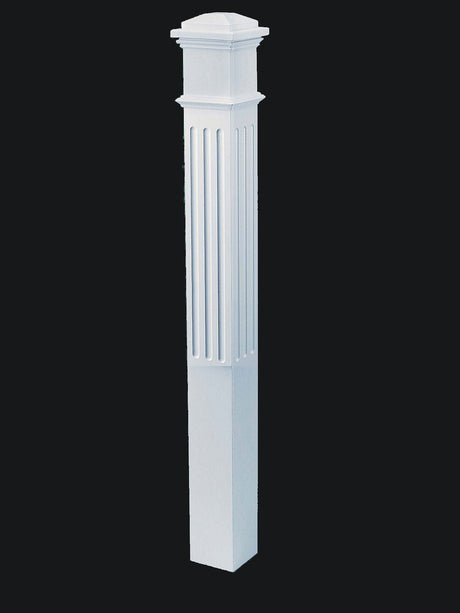 4095F 5" Fluted Primed Box Newel