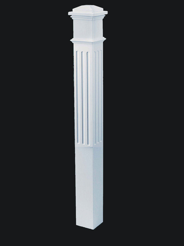 4095F 5" Fluted Primed Box Newel