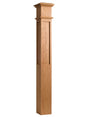 4097 Paneled Box Newel Post, Red Oak or Maple