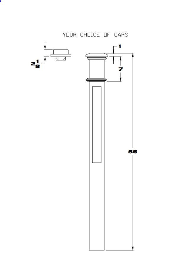 4097 Paneled Box Newel Post