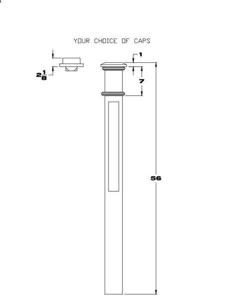 4097 Paneled Box Newel Post