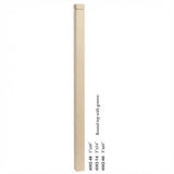 4102 3" S4S Newel Post with Rounded Top and Grooves, Birch