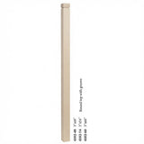 4102 3" S4S Newel Post with Rounded Top and Grooves, Hard Maple