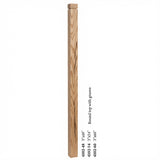 4102 3" S4S Newel Post with Rounded Top and Grooves, Hickory
