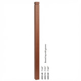 4102 3" S4S Newel Post with Rounded Top and Grooves, Mahogany