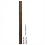 4102 3" S4S Newel Post with Rounded Top and Grooves, Walnut