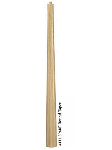 4111 Minimalist 3" x 48" Round Starting Newel Post