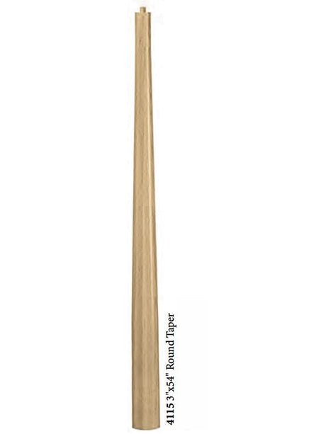 4115 Minimalist 3" x 54" Intermediate Round Newel Post