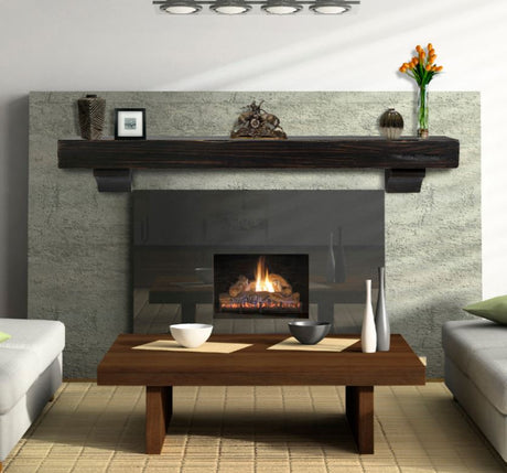 412-20 Shenandoah Fireplace Shelf Mantel Espresso Finish, with Corbels