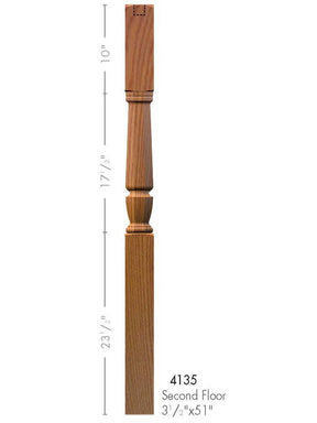 4135 Interchangeable 2nd Floor Landing Newel Post