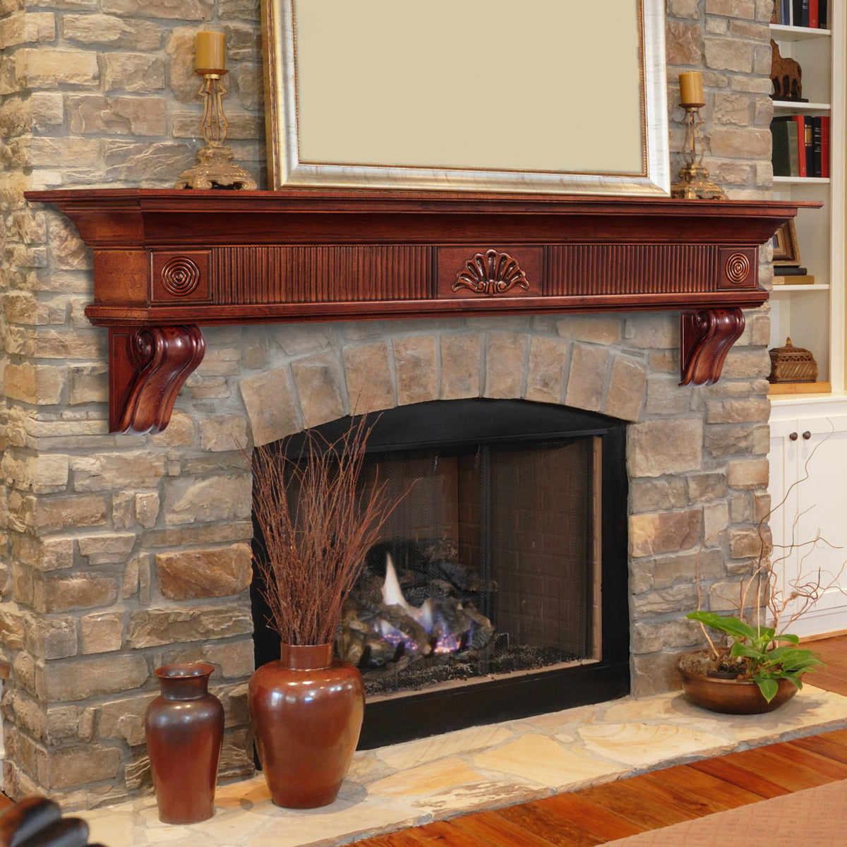 416 Devonshire Fireplace Mantel Shelf Life Style View 2