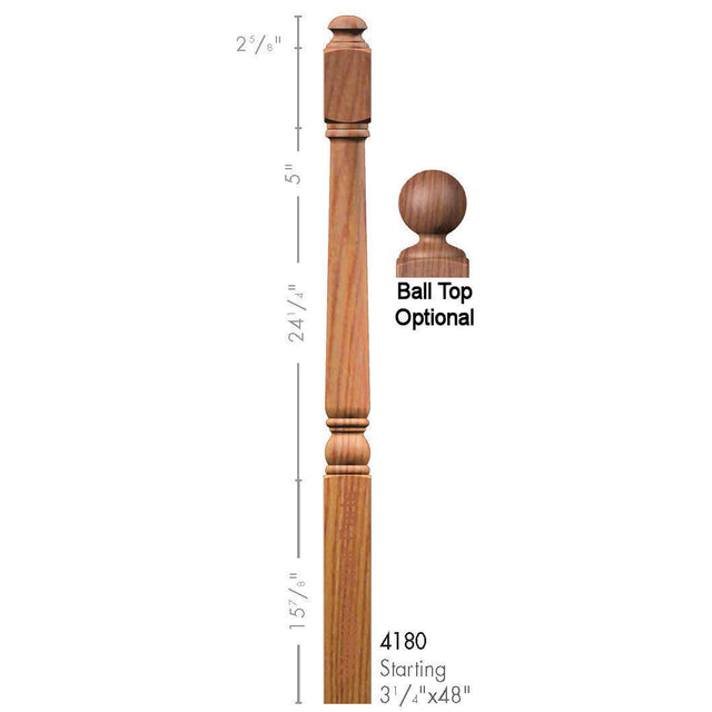 4180 Colonial Starting Newel Post