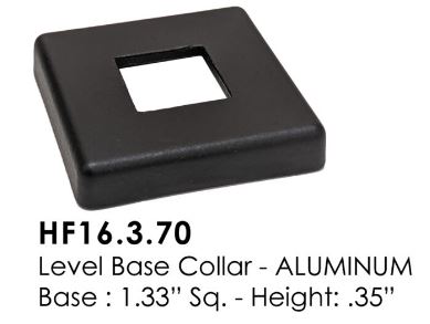Level and Rake Modern Disk Shoes for Square Balusters