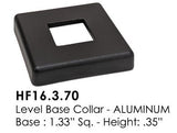 Level and Rake Modern Disk Shoes for Square Balusters