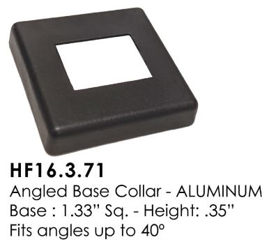 Level and Rake Modern Disk Shoes for Square Balusters