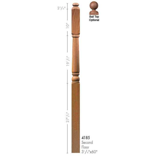 4185 Colonial Second Floor Newel Post