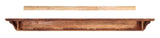 The Homestead Fireplace Mantel Shelf, Back View