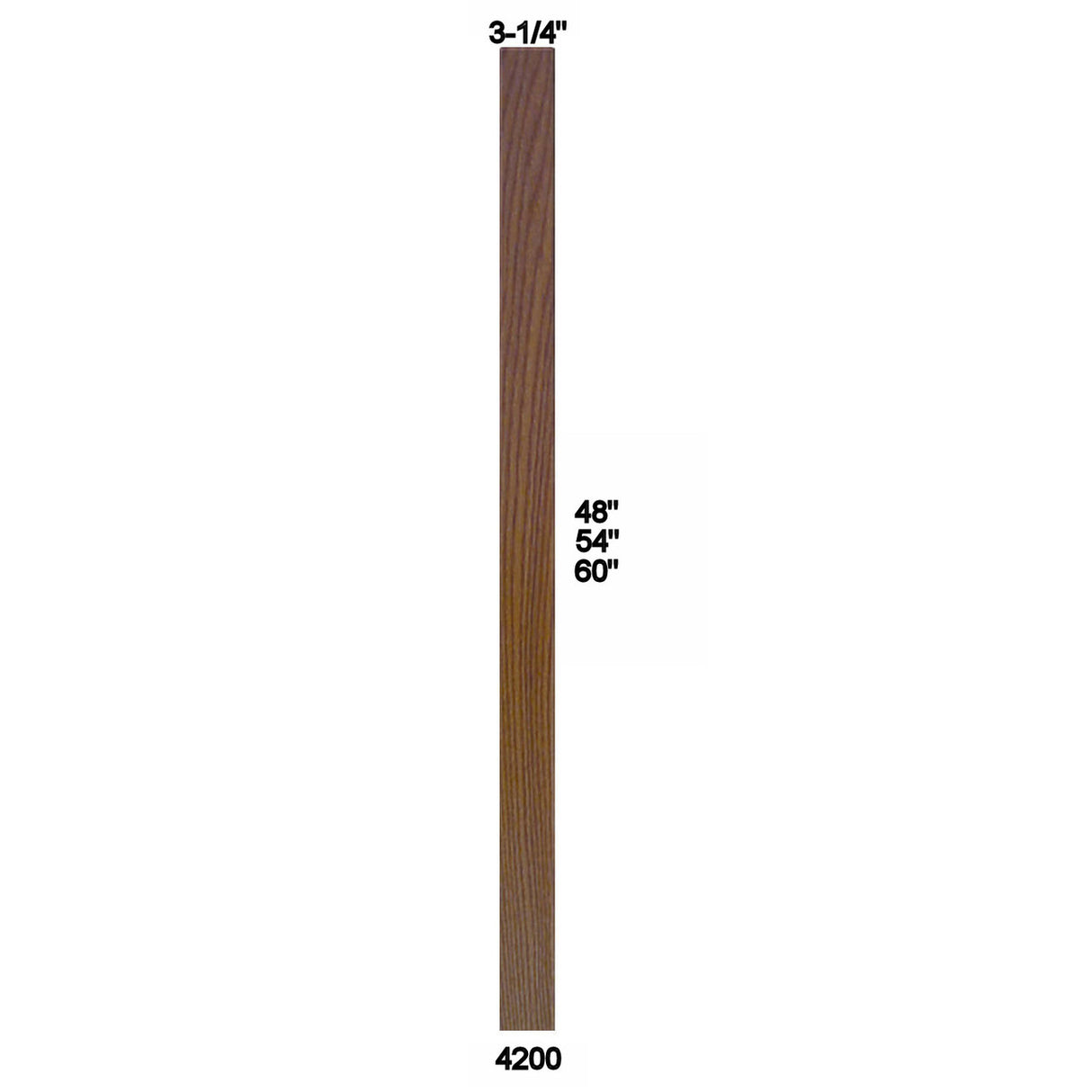 4200 60" S4S 3.25" Newel Post