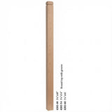 4202 3-1/4" S4S Newel Post with Rounded Top and Grooves, Alder