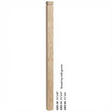 4202 3-1/4" S4S Newel Post with Rounded Top and Grooves, Ash