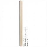 4202 3-1/4" S4S Newel Post with Rounded Top and Grooves, Birch