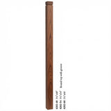 4202 3-1/4" S4S Newel Post with Rounded Top and Grooves, Brazilian Cherry