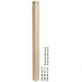4202 3-1/4" S4S Newel Post with Rounded Top and Grooves, Hard Maple