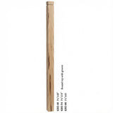 4202 3-1/4" S4S Newel Post with Rounded Top and Grooves, Hickory