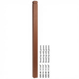 4202 3-1/4" S4S Newel Post with Rounded Top and Grooves, Mahogany