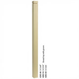 4202 3-1/4" S4S Newel Post with Rounded Top and Grooves, Poplar