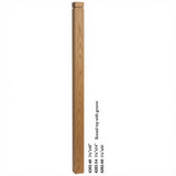 4202 3-1/4" S4S Newel Post with Rounded Top and Grooves, White Oak
