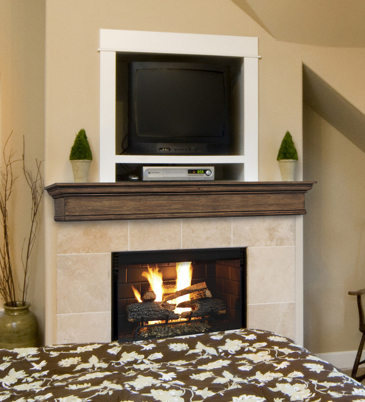 The Savannah Fireplace Mantel Shelf room view