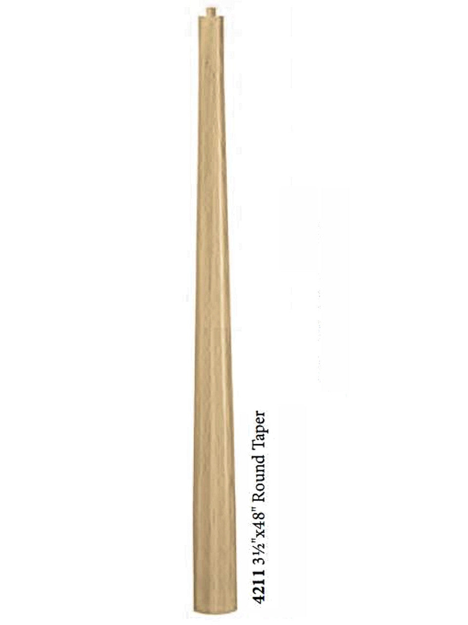 4211 Minimalist 3-1/2" x 48" Round Starting Newel Post
