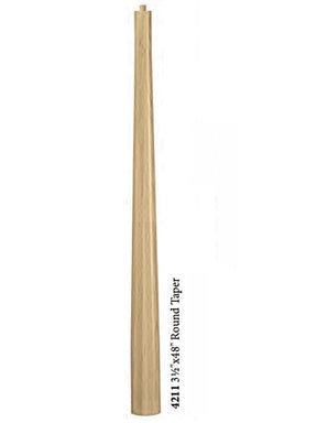 4211 Minimalist 3-1/2" x 48" Round Starting Newel Post