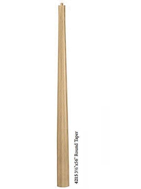 4215 Minimalist 3-1/2" x 56" Intermediate Round Newel Post