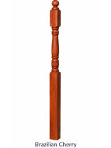 4300 Ball Top Starting Newel Post, Brazilian Cherry
