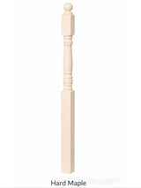 4300 Ball Top Starting Newel Post, Hard Maple