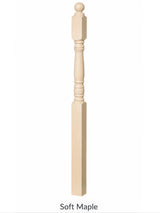4300 Ball Top Starting Newel Post, Soft Maple