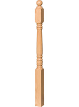 4300LT Long Turned Ball Top Starting Newel Post